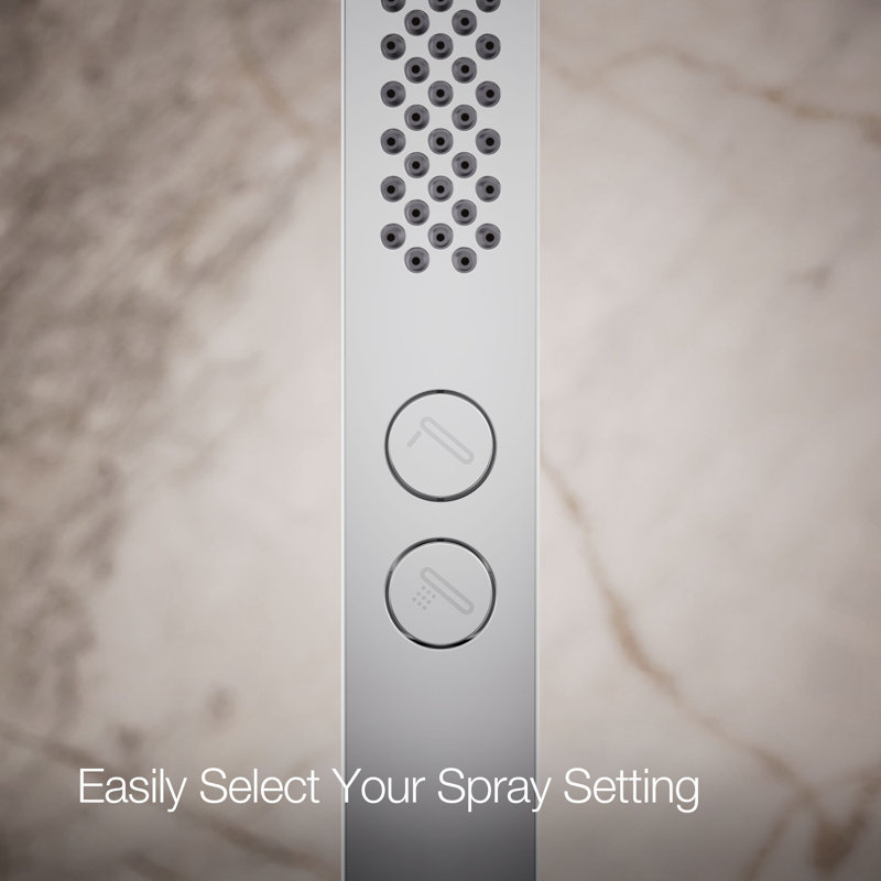 Shift + Square Two-Function Handshower, Multi-Function Handheld Shower Head, 1.75 GPM, Polished Chrome, 1.75 GPM, Square