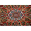 Tapis de couloir rouge / bleu / ivoire / vert en laine noué à la main de conception unique 2 pi 7 po x 9 pi 8 po