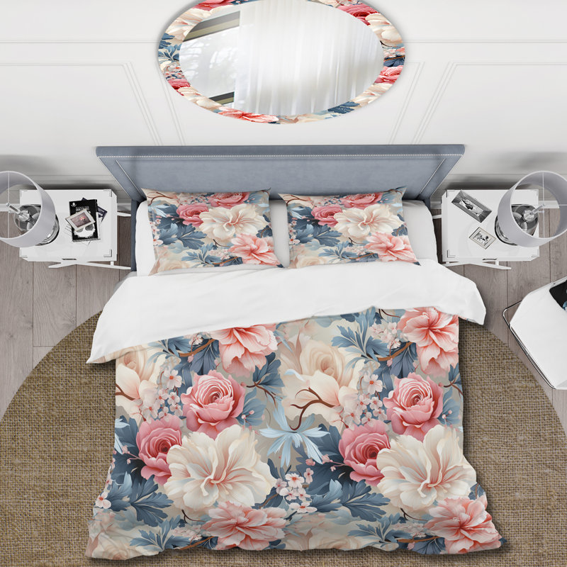Ensemble de housse de couette Rococo, Housse de couette pour très grand lit et 2 très