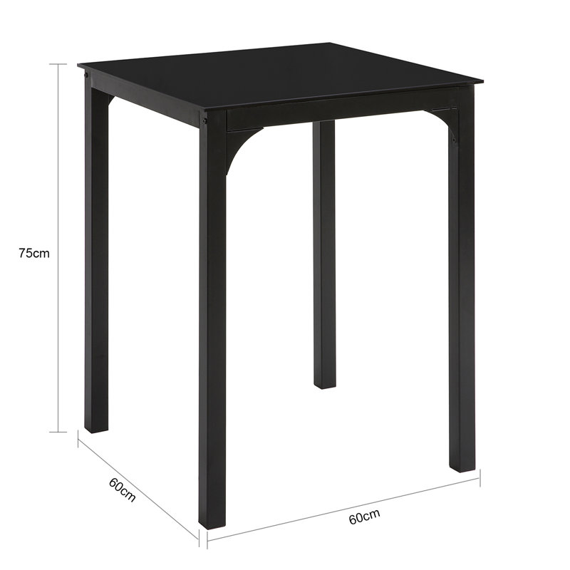 Obed Glass Top Metal Base Dining Table