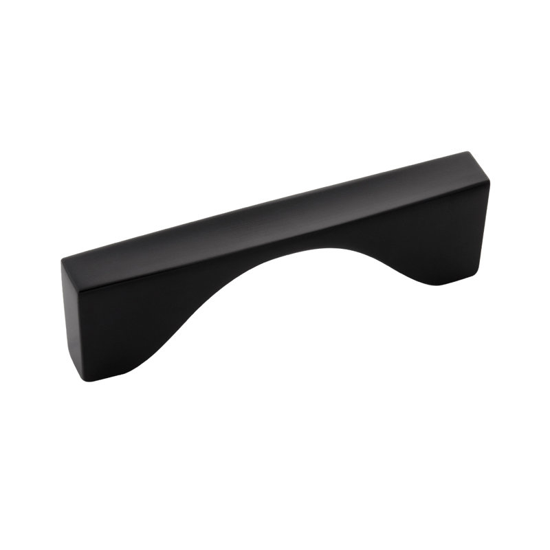 Channel Collection Handle Pull - Cabinet Pull - Contemporary Hardware for Drawers & Cabinets, Matte Black, 3''