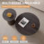 Ensemble de tables basses rondes modernes 2 pièces, cylindre Groove Line 27,6 "/ 15,7"-131591309