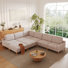 8-Piece Multi-Shape Upholstered Slipcovered Modular Sectional Sofa With Ottoman