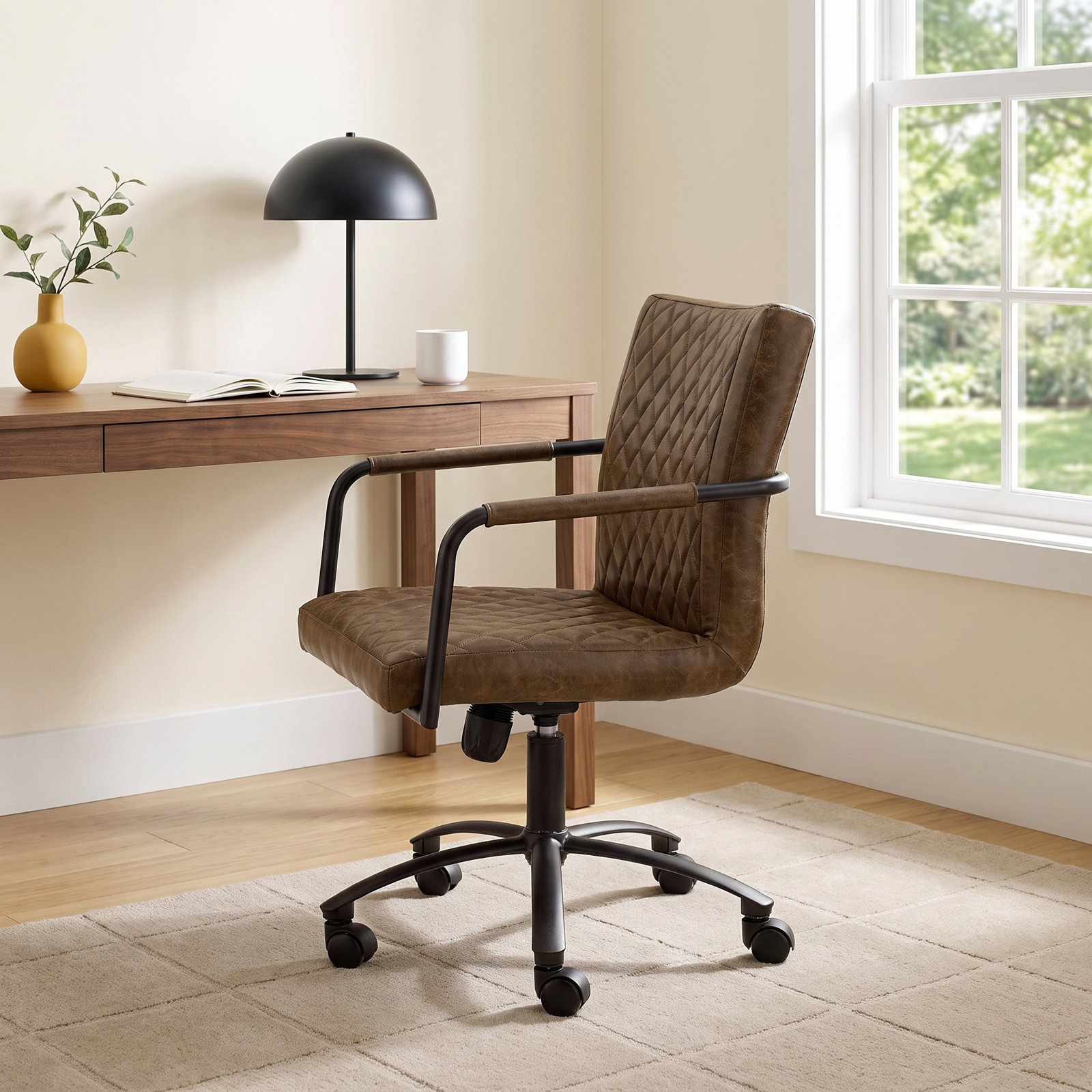 Maricopa Top-Grain Leather Executive Chair, Brown