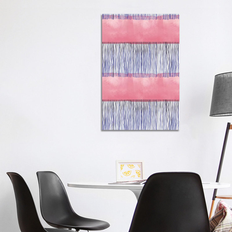 Minimal Stripes Red by Ninola Design - Wrapped Canvas Gallery-Wrapped Canvas Giclée, 101.6 cm H x 66.04 cm W x 3.175 cm D