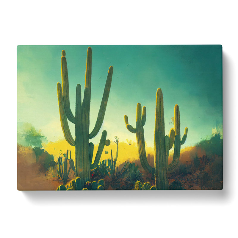Cactus Desert View Vol.2 - Wrapped Canvas, 35cm H x 50cm W x 3cm D