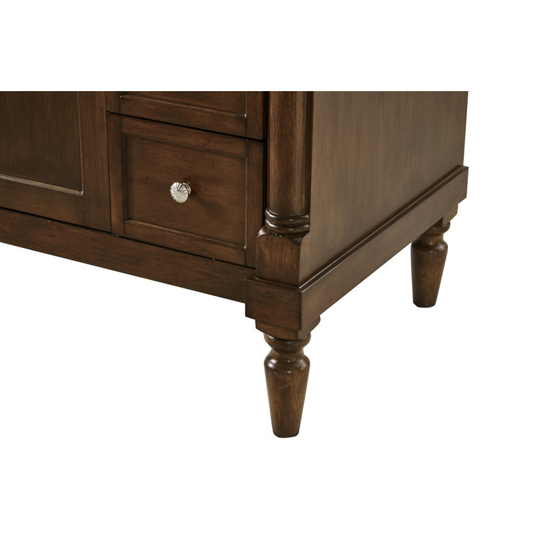 Ensemble de meuble-lavabo simple 36 po Lexington, Noyer, Blanc Ivoire