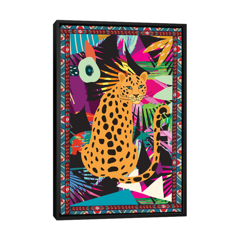 «Cheetah Life II» par Nikki Chu - reproduction, H 26 po x l 18 po x 1,5 po, Cadre noir