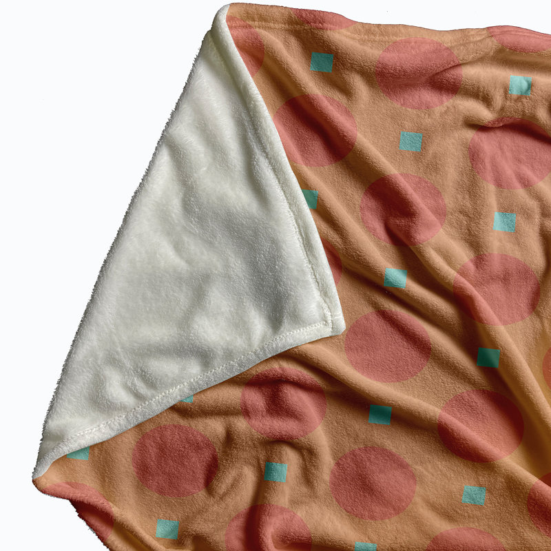 Sade Plain Weave / Muslin Throw Blanket, Coral