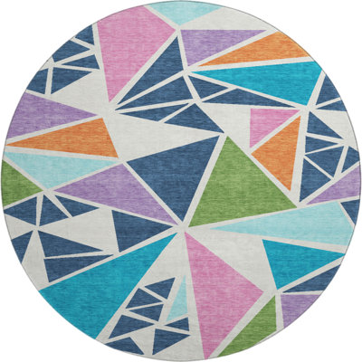 Premium Machine Washable Ketterer AMF1039 Geometric Rug