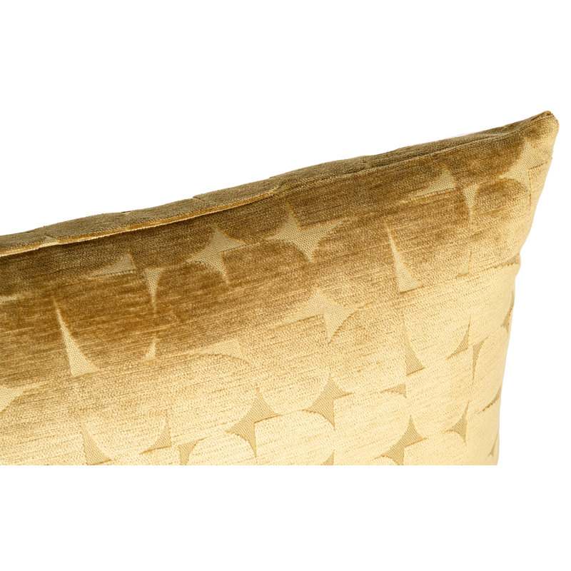 Coussin décoratif, Plumes, Carré 16 po, Jaune