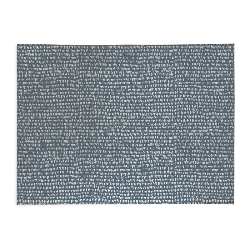 Crops Lightweight Non-Slip Kitchen Mat, Blue, Rectangle 5' x 7'