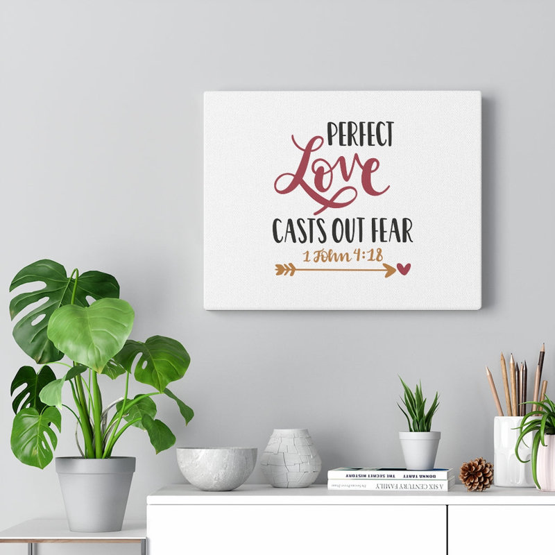 Perfect Love 1 John 4:18 1 Piece Wrapped Canvas Wall Art