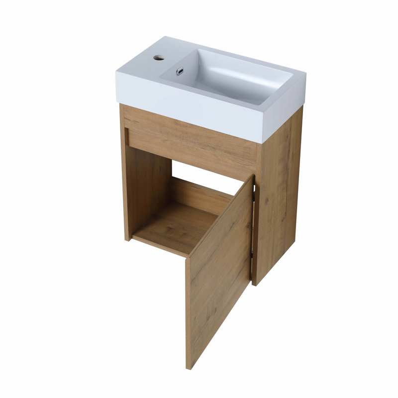 Woodview 18.11 '' Single Bathroom Vanity with Manufactured Wood Top