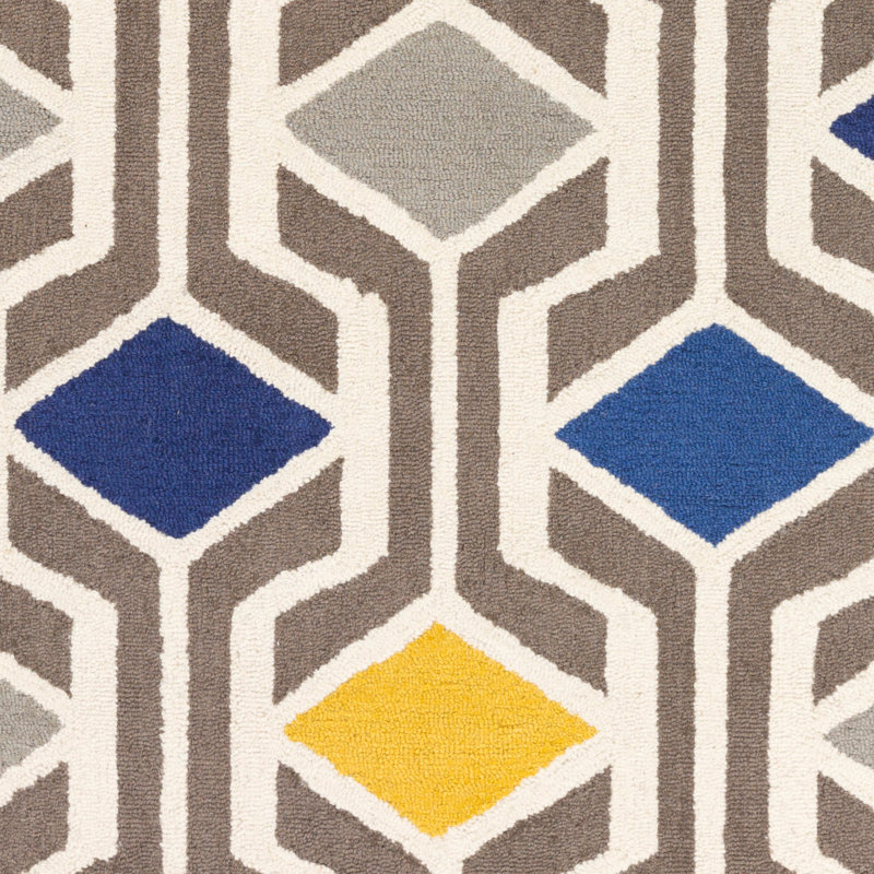 Younkin Hand Tufted Wool Geometric Indoor Rug, Runner 2'3" x 10'