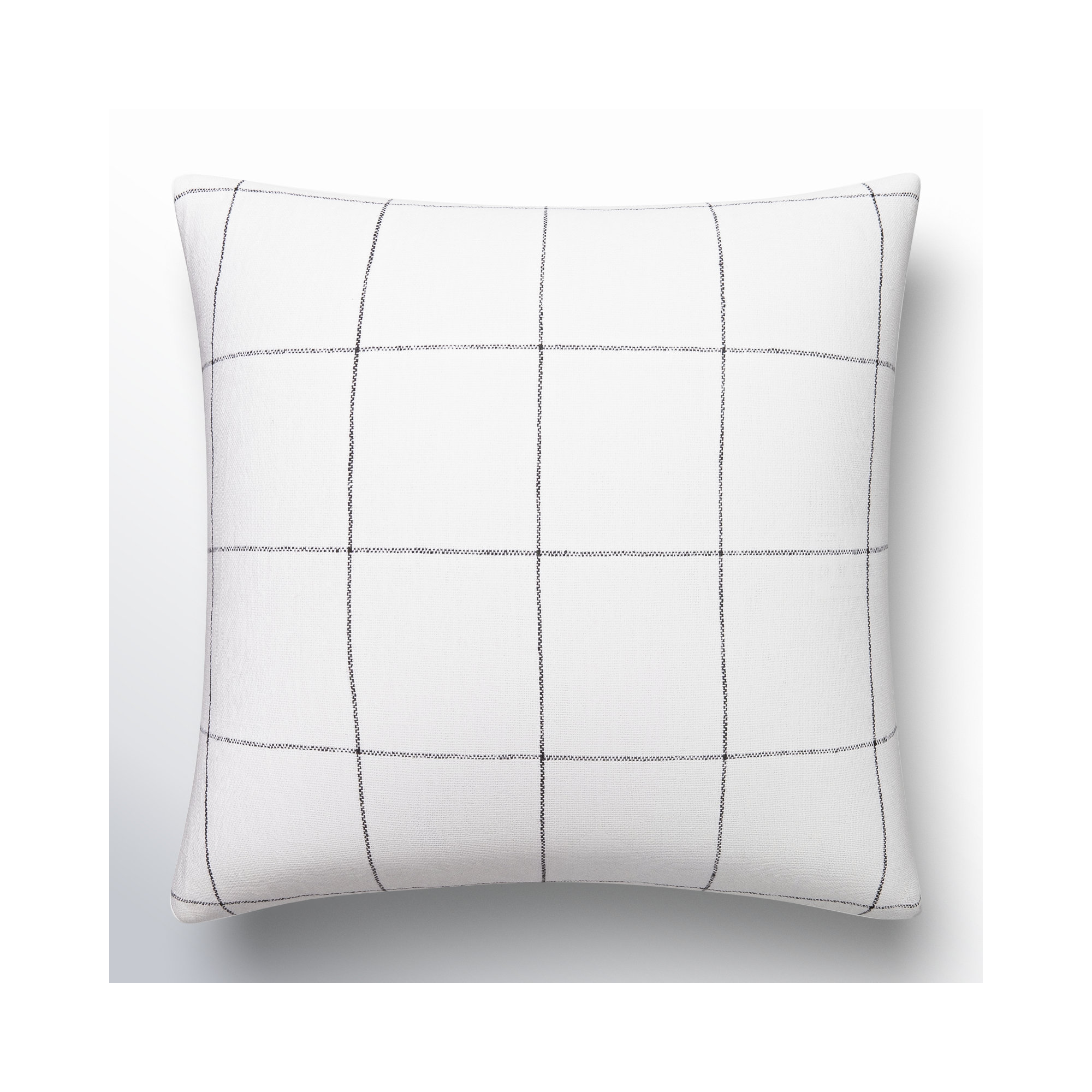 Alcona Gingham Linen Throw Pillow, Polyester/Polyfill, 18" x 18"