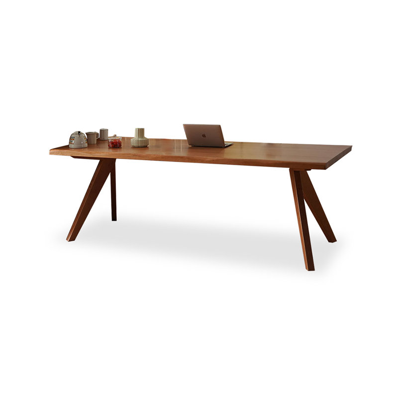 Brown Rectangular Solid Wood Dining Table, 29.53"H x 62.99"L x 31.5"W