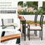 Ensemble repas pour 6 personnes, table en osier et chaises pour patio, terrasse, cour, jardin