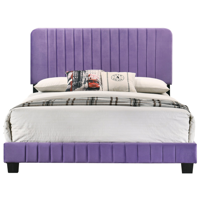 Lit contemporain pour le confort, Mauve, Grand lit