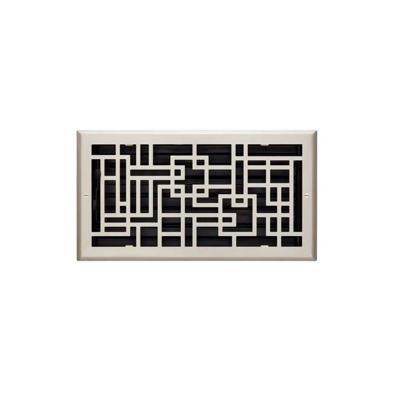 Registre mural en acier Baer, Nickel brossé, 6 po x 14 po