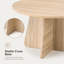 Ensemble de tables basses gigognes de style rétro, tables d'appoint gigognes rondes avec pieds entrecroisés, disponibles en finition noyer ou bois naturel, tables d'appoint pour le salon et la salle à manger