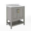 Ensemble de meuble-lavabo simple autoportant avec lavabo encastré et tablette de rangement ouverte Ajmer-197315439-192355418