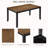 6 Piece Dining Table Set (Beige,Black,Oak)