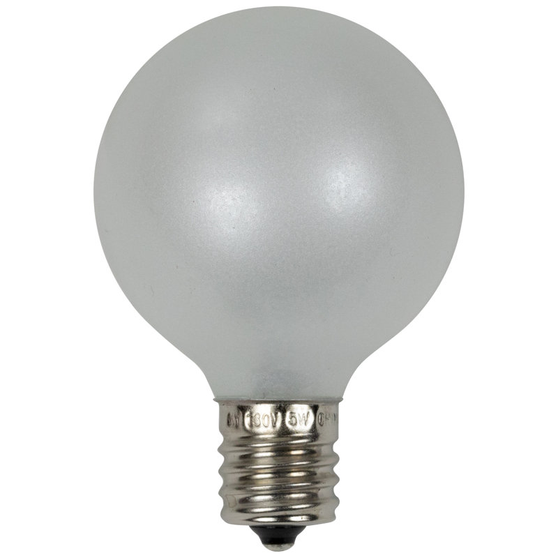 Ampoules de Noël Pearl White G50 Globe