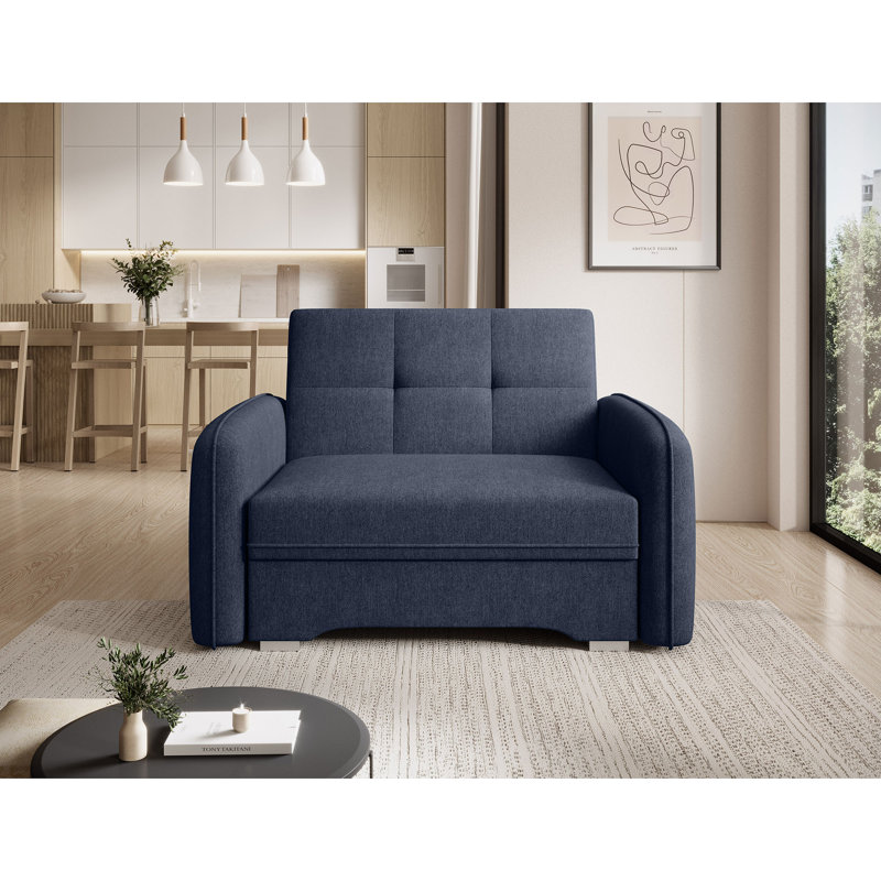 Sarlota 2 Seater Sofa Bed, Dark Blue