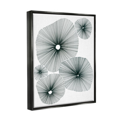 Wildon Home®, art abstrait encadré de fleurs flottantes par June Erica Vess