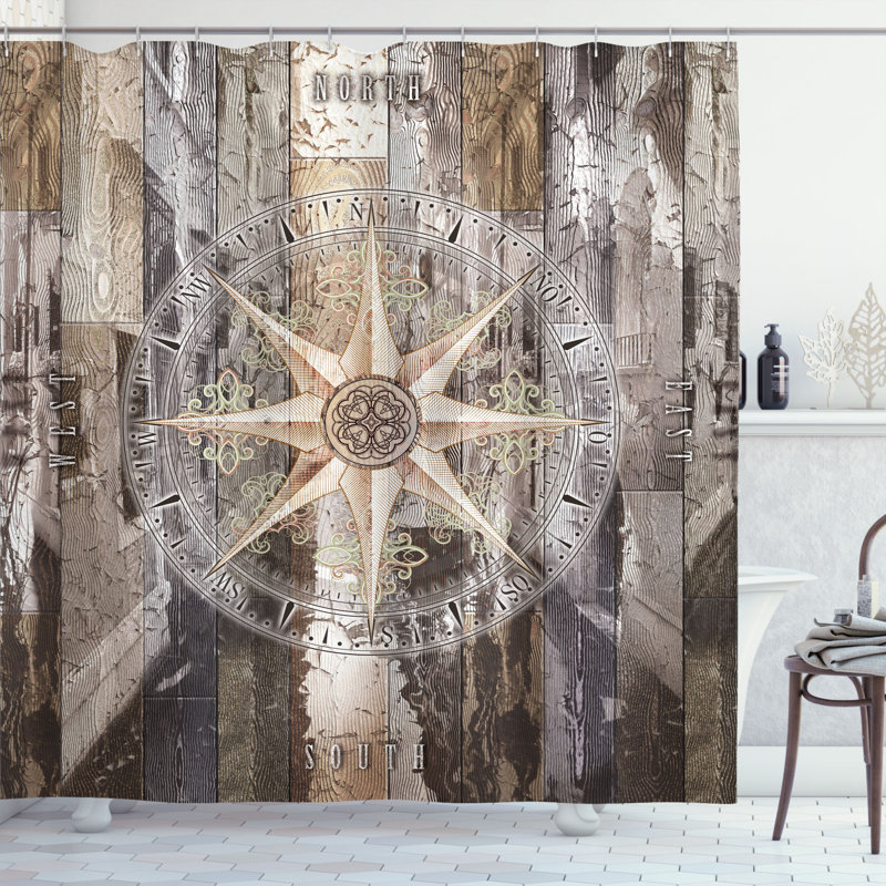 Dryden Shower Curtain with Hooks Included, 75" H x 69" W