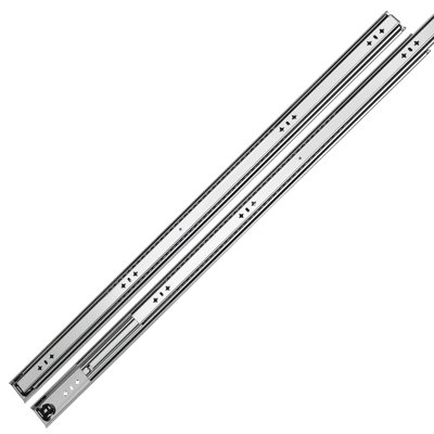 Heavy-Duty Drawer Slides, 40 inch 265 lbs Load Side Mount Rails, 3-Fold Full Extension Ball Bearing Rails, 1 Pair, Kitchen, Workbench, RV, Carbon Steel, Featuring Screws & Nuts, Designed for Cabinets