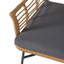 Chaise avec accoudoirs à dossier en lattes gris Wapakoneta