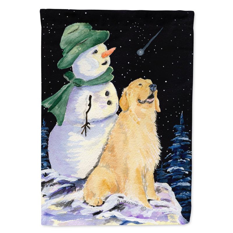 Niam Double Sided 40'' H x 28'' W Polyester Animal House Flag, Golden Retrieve