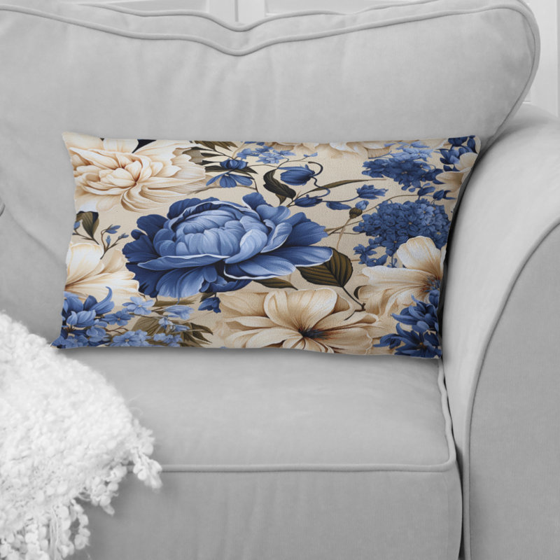 Motif floral de style victorien bleu III - imprimé floral
