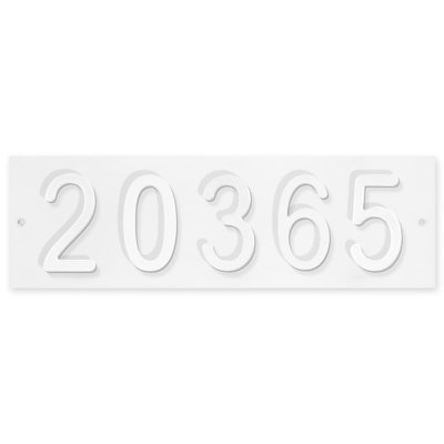 Colourtree Personalized 5-Digit Flush Mount House Numbers Horizontal Street Address Wall Plaque – Custom Horizontal Outdoor Home Sign