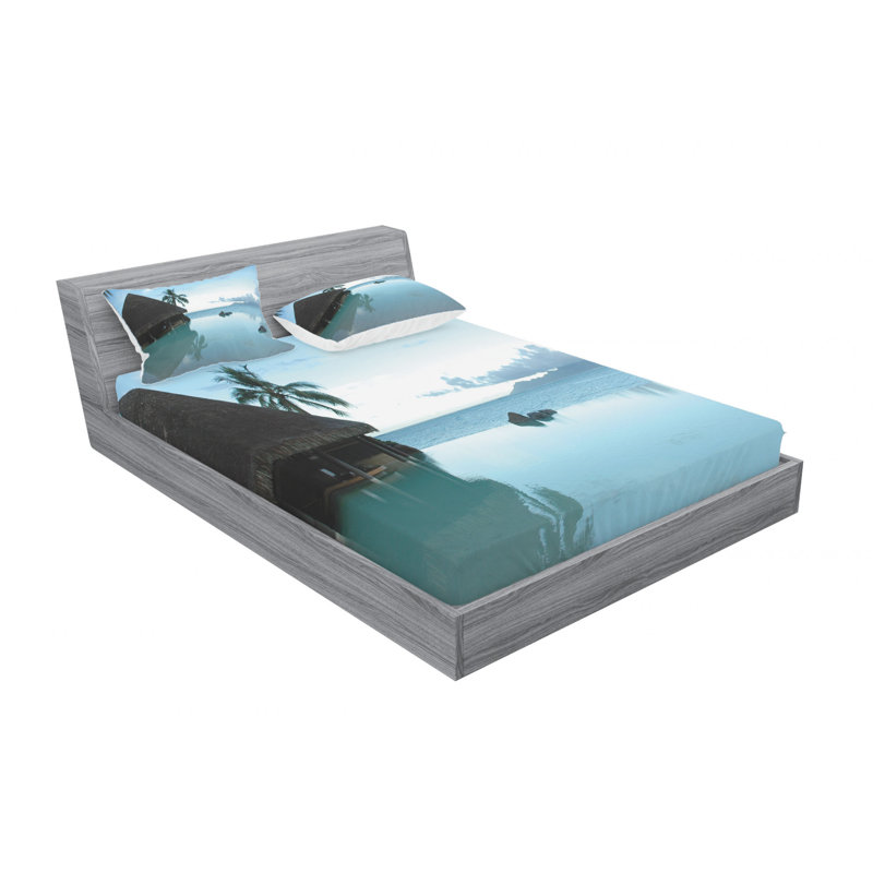 Microfiber Sheet Set, Queen Sheet Set with Fitted Sheet