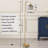 67" H Modern Glass Arc Floor Lamp with Remote Control-1752775045