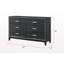 Commode de style moderne avec finition noire-406509962