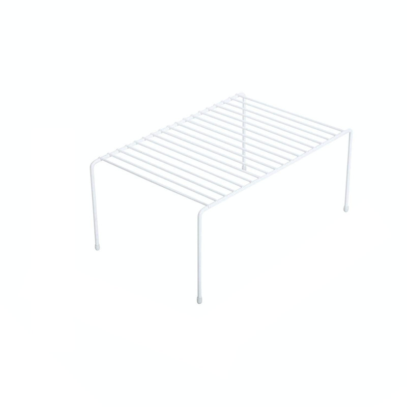White Steel 3-Tier Kitchen Corner Shelf Rack