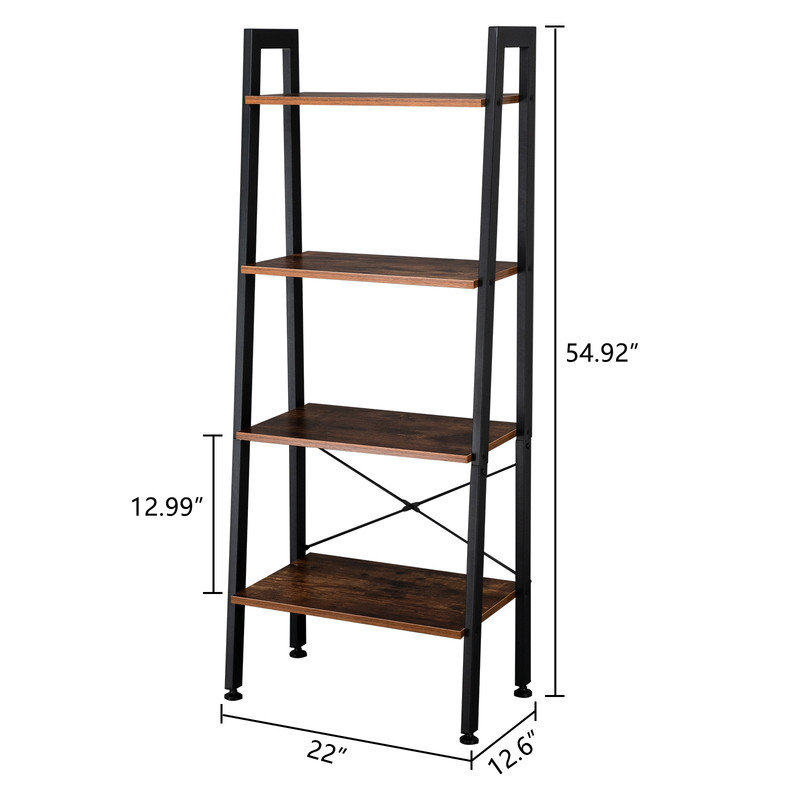 Bibliothèque échelle en acier 54,92 "x l 22"