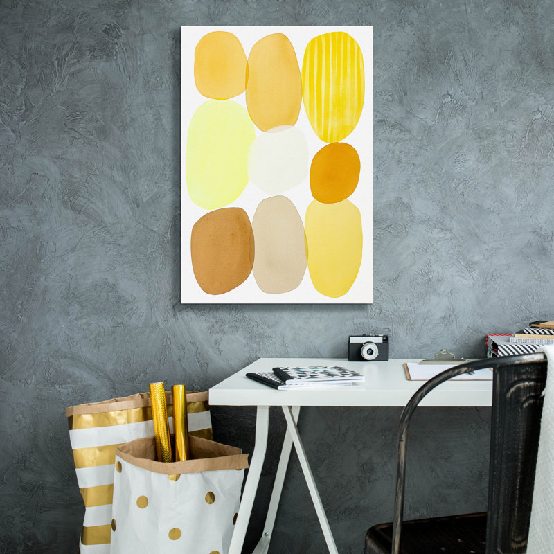 «Golden Sun Shimmers» par Simone Christen, art mural sur toile, H 26 po x l 18 po