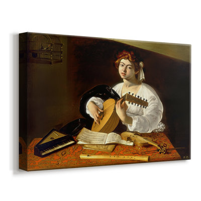 Le joueur de luth (version Wildenstein / Badminton) - Toile tendue Caravaggio-Gallery - c. 1596
