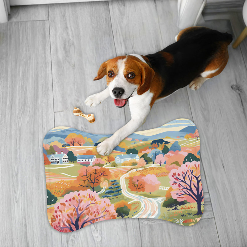Paysage d'automne - tapis d'alimentation en os 1 pièce