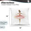 Coussin d'extérieur imprimé ballerine avec paillettes dorées, design par Creative Studio, 18 x 7 x 18-124526416