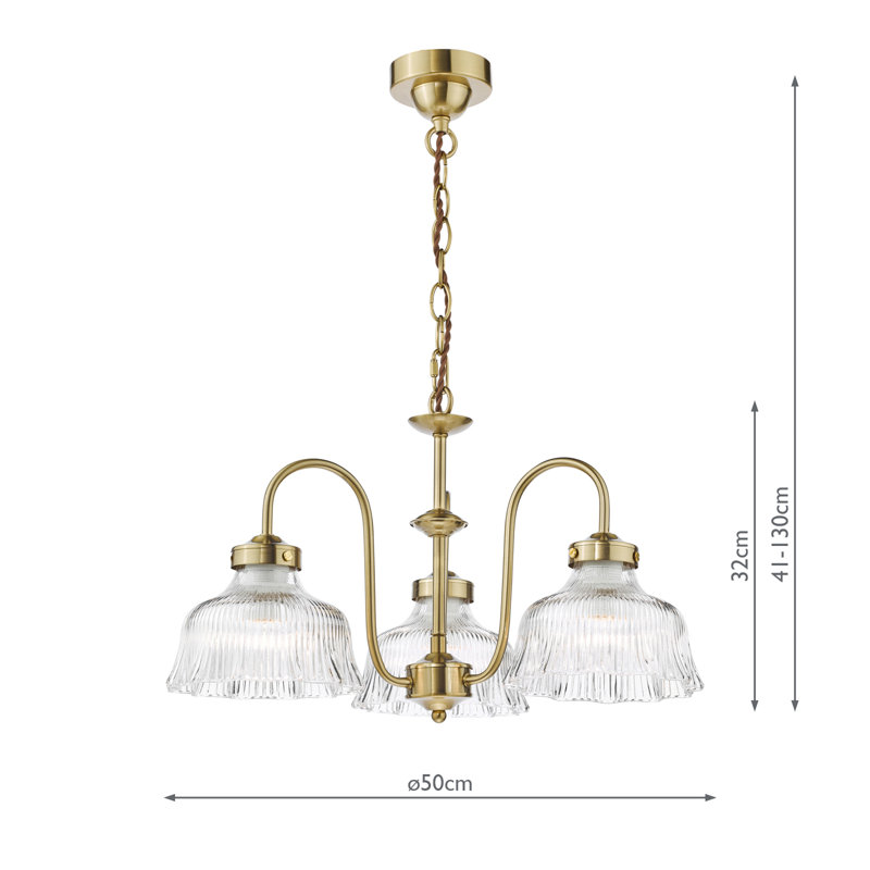 3 - Light Natural Brass Pendant
