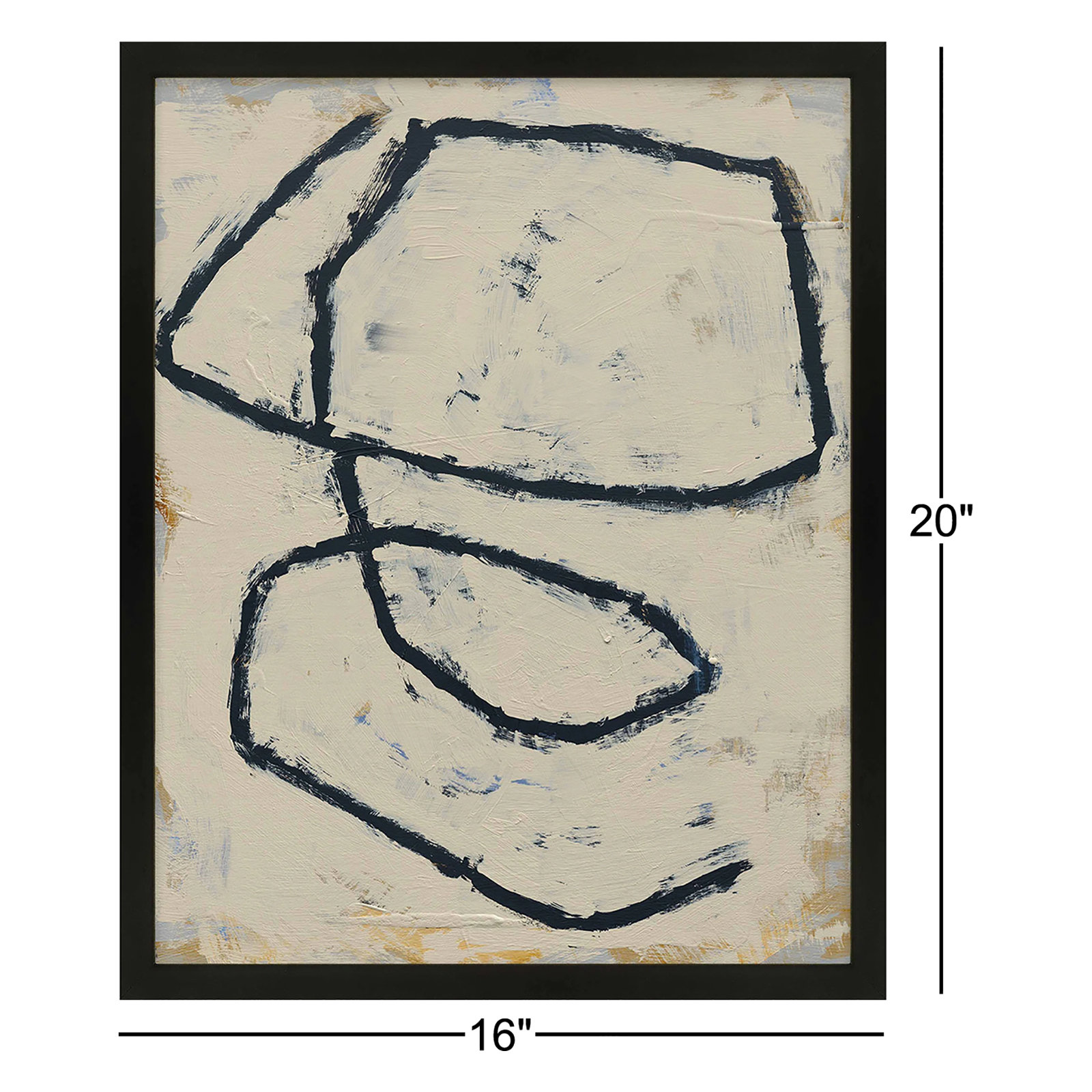 Furston "Twisted 4" Print by Jacques Pilon, Black Framed Paper, 20" H x 16" W x 1.25" D