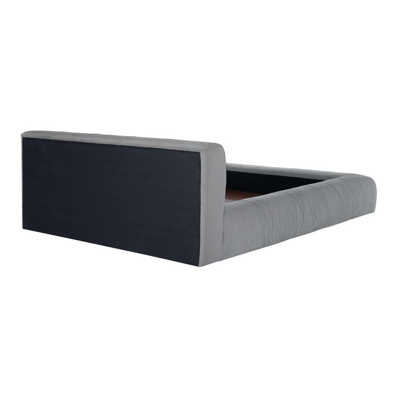 Upholstered Platform Bed Grey, Queen