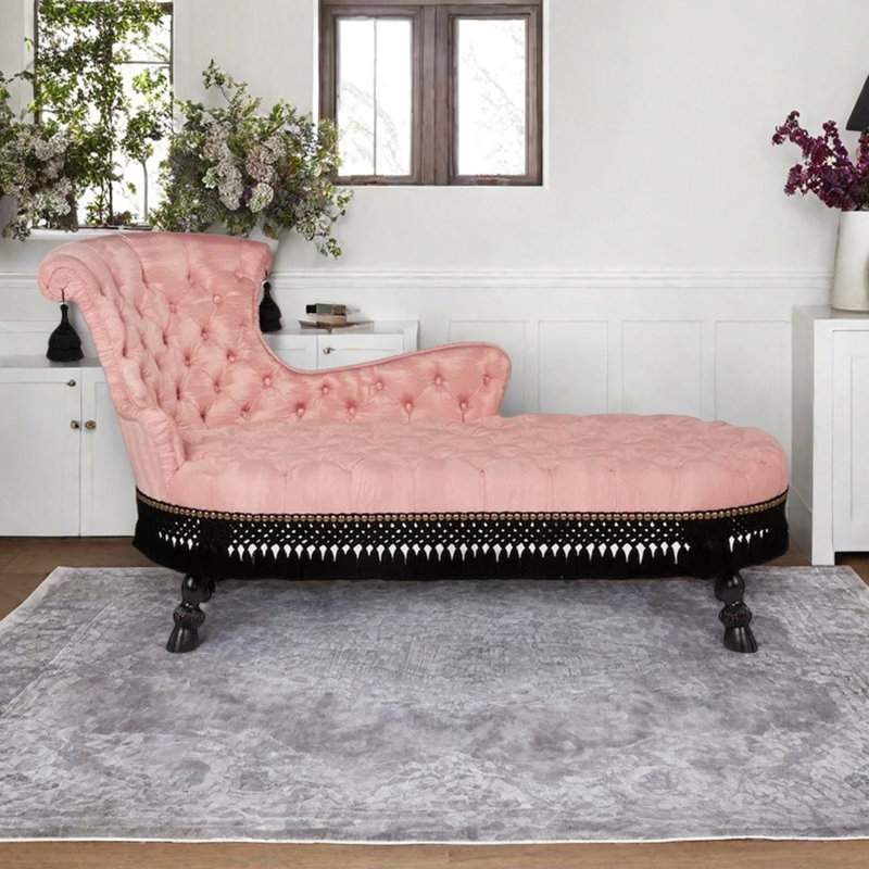 Chaise longue en flanelle Comfy, Orienté à gauche (vu de face)
