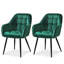 ELUCHANG Kitchen Dining Chair Set of 2 with Arms, Backrest, Velvet Thick Padded Upholstered, Vanity Chair, for Dining Room, Living Room, Dressing Table, Lounge-618989332